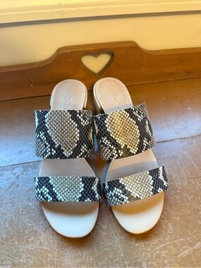 Steve Madden Snake-Print Slide Sandals